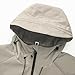 Men's Zipper Rain Jackets With Hood Casual Fashion Long Sleeve Outdoor Jacket Solid Color Waterproof Pocket Raincoat Gray XX-Large