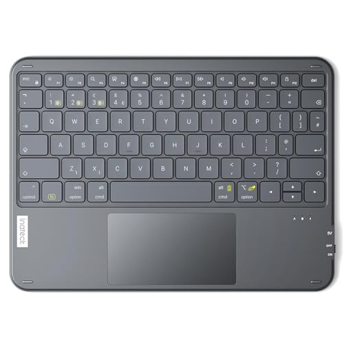 Inateck Tablet Bluetooth Keyboard with Touchpad Ultra Slim Wireless Keyboard with Trackpad Compatible with iPad/Windows/Tablet/Laptop/PC KB01105