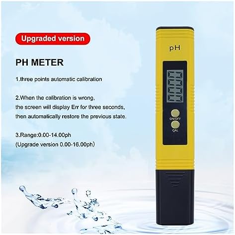 Digital pH Meter Tester Pen - Portable LCD pH Tester for Water, Aquarium, Pool, Wine, Urine - Accurate pH Measurement for Home & Lab Use