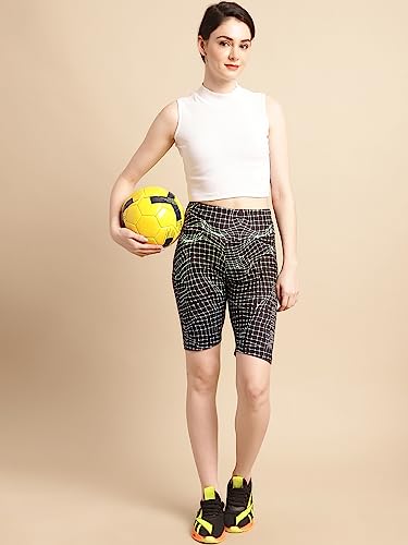 Image of PERFKT-U Women Slim Fit High-Rise Cycling Sports Shorts