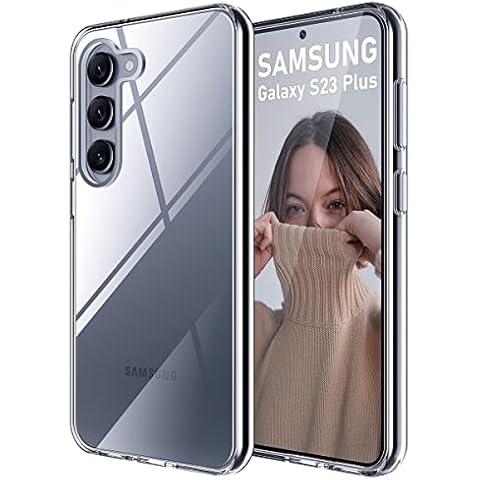 bokoo Crystal Clear Samsung Galaxy S23 Plus Case.Soft Slim Fit Transparent Plastic TPU Protective Silicone Cover Phone Cases for Samsung Galaxy S23 Plus [Slim Thin & Comfort Grip] [Shockproof] Cover