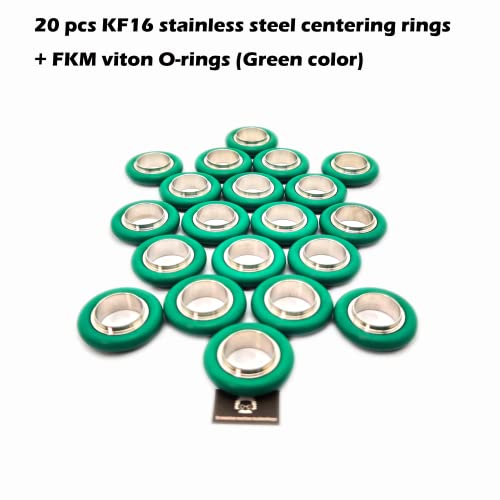 Bagues de centrage KF16 anti-fuite en acier inoxydable et Viton - 20 pcs - 2