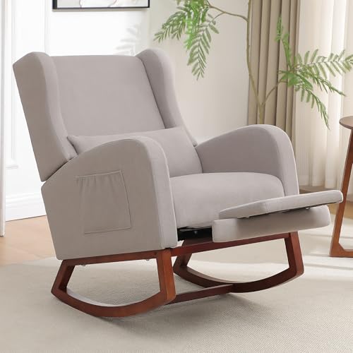 Rocking Chair Nursery, Nursery Rocking Chairs with Foot Rest, Com...