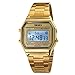 Produktbild Qqzmd 1470 Herrenuhr Retro Business Outdoor Sports Multifunktions leuchtende wasserdichte elektronische Uhr (Gold) 3259 (Color : A)