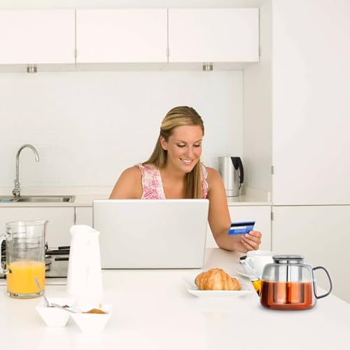Miniatura 7 de Tetera De Vidrio De Borosilicato Easyworkz De 1500 Ml Con Infusor Grande De Acero Inoxidable Extraíble Para Té Suelto, Ideal Para Frutas, Hierbas E Infusiones, Gris Humo
