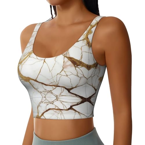 Womens Comfort Fit Yoga Vest U-Shaped Back Crop Vest Underwear for Gym