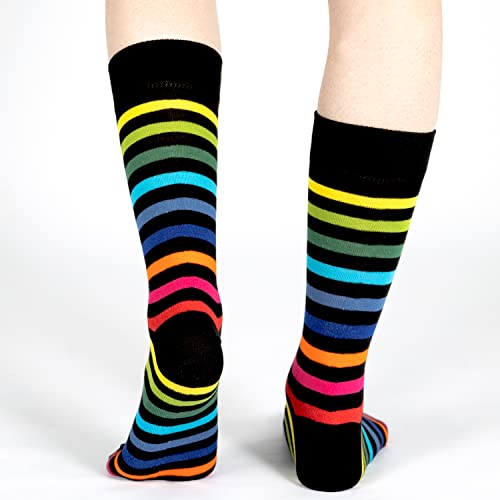 Image of Mysocks Unisex Extra Fine Combed Cotton Rainbow Socks | Seamless Toe | Reflect Your Style | Make Your Steps Enjoyable