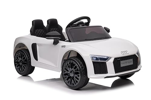 Zippy Toys, Carro Elétrico Audi R8 12V com Controle Remoto, Branco