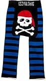 Pavilion Gift Company Izzy & Owie-12-24 Month Blue & Black Pirate Baby Boy Soft & Stretchy Leggings,...