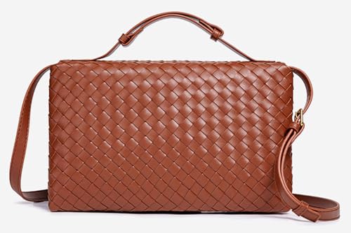 Image of Woven Bags for Women Clutch Bag Cross Body Bag Trendy Totes Hobo Purse Summer Shoulder Bag Handbag for Work Party