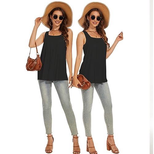 Image of Camisoles for Women with Built in Bra Adjustable Strap Tank Tops Cami Sleeveless Summer Tops for Workout Sleeping Traveling