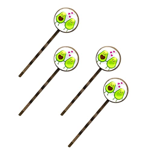 Pinzas para el pelo de aguacate y corazones ideales para peinados diarios cómodos