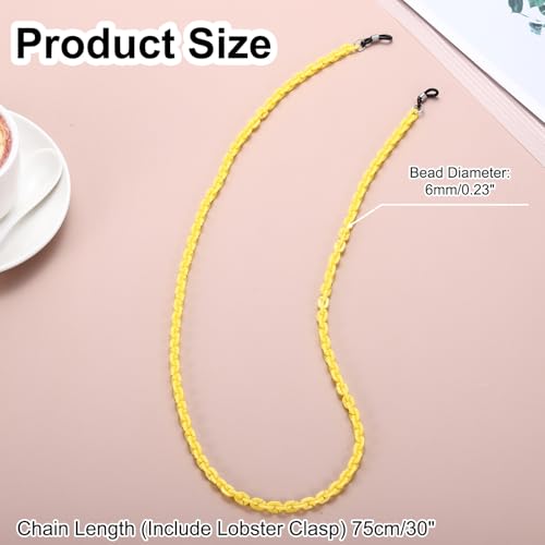 Image of uxcell Eyeglass Chains for Women, Resin Eyeglass Holder Chains Adjustable Sunglasses Lanyards Holder Chains