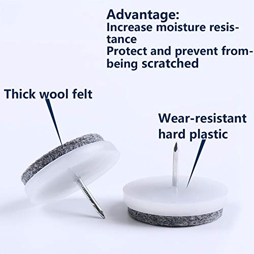 60 Pezzi Piedini Feltro Durevole Piedini in Feltro...