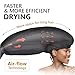 Large Hooded Hair Dryer Bonnet Attachment w/Integrated Headband - Reduces Heat Exposure Around Ears & Neck - Enhanced Size for Use with Rollers, Speeds Up Drying Time, Deep Conditioning at Home