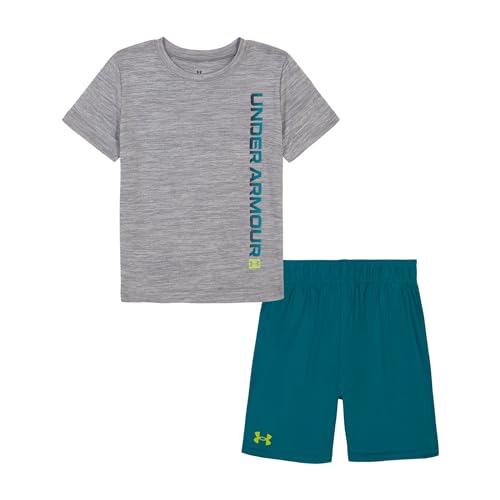 Image of Under Armour Boys' 2-piece Short Sleeve Graphic T-Shirt and Shorts Set, Lightweight & Breathable