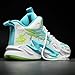 VAXAV Women's Men's Fashion High Top Basketball Shoes Non Slip Outdoor Tennis Sneakers Size 7/6 White Green