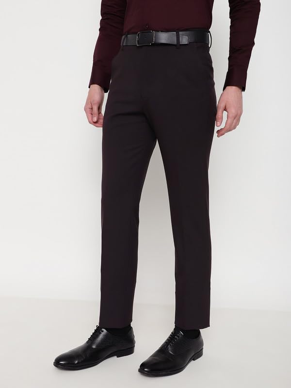 Image of SUBTRACT Slim-Fit Stretchable Lycra Formal Pants for Men with Flexible Waistband | Stylish Men's Wear Trousers for Office or Party |Dress Trouser Pant
