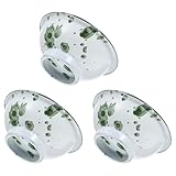 LALADEFIEE Cuencos Esmaltados Retro Vintage 3 Piezas 10 Cm Rojos para Mezclar, Ensaladera de Esmalte Engrosado, Cuencos para Arroz y Sopa, Vajilla de Esmalte para Hogar y Cocina