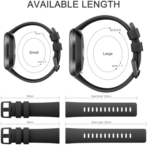 Tobfit Soft Strap Compatible for Fitbit Versa 2 (Watch Not Included), Flexible Premium Elastomer TPU Adjustable Watch Band, Sport Replacement Watchstrap for Women Men