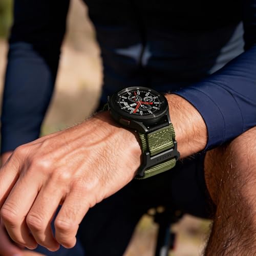Image of Nereides Compatible with Samsung Galaxy Watch 3 45mm Band, Rugged Nylon Sports Strap with Woven Loop Design, 22mm Tough Replacement Band
