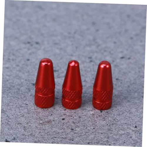 6 Pcs Tapones de Válvula para Bicicleta Rojos miniatura 2