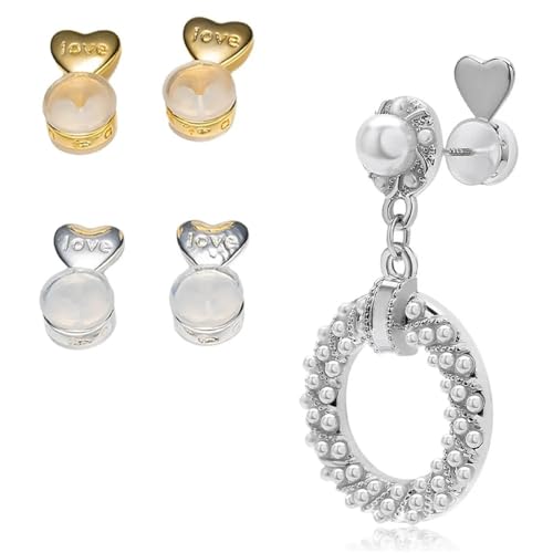 Soporte de lóbulo para manualidades que evita la caída de pendientes con tapones de silicona