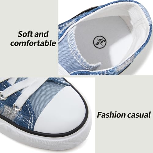 Womens High Top Sneakers,Black Canvas Tennis Shoes for Womens Fashion Lace Up Casual Shoes,Classic High Tops Walking Comfort Sneakers for Women4