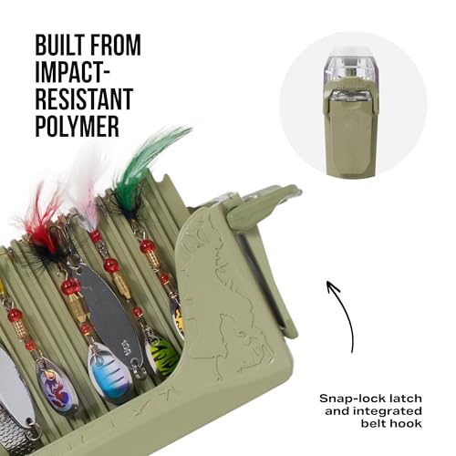Rollercam SpinnerBox Compact tackle storage box – Holds Up to 40 Lures – Magnetic + Snap Lock – Clear Lid tackle box organizer for Spinners, Spoons & Small Baits – Durable small tackle box for Fishing by ROLLERCAM - Image 3