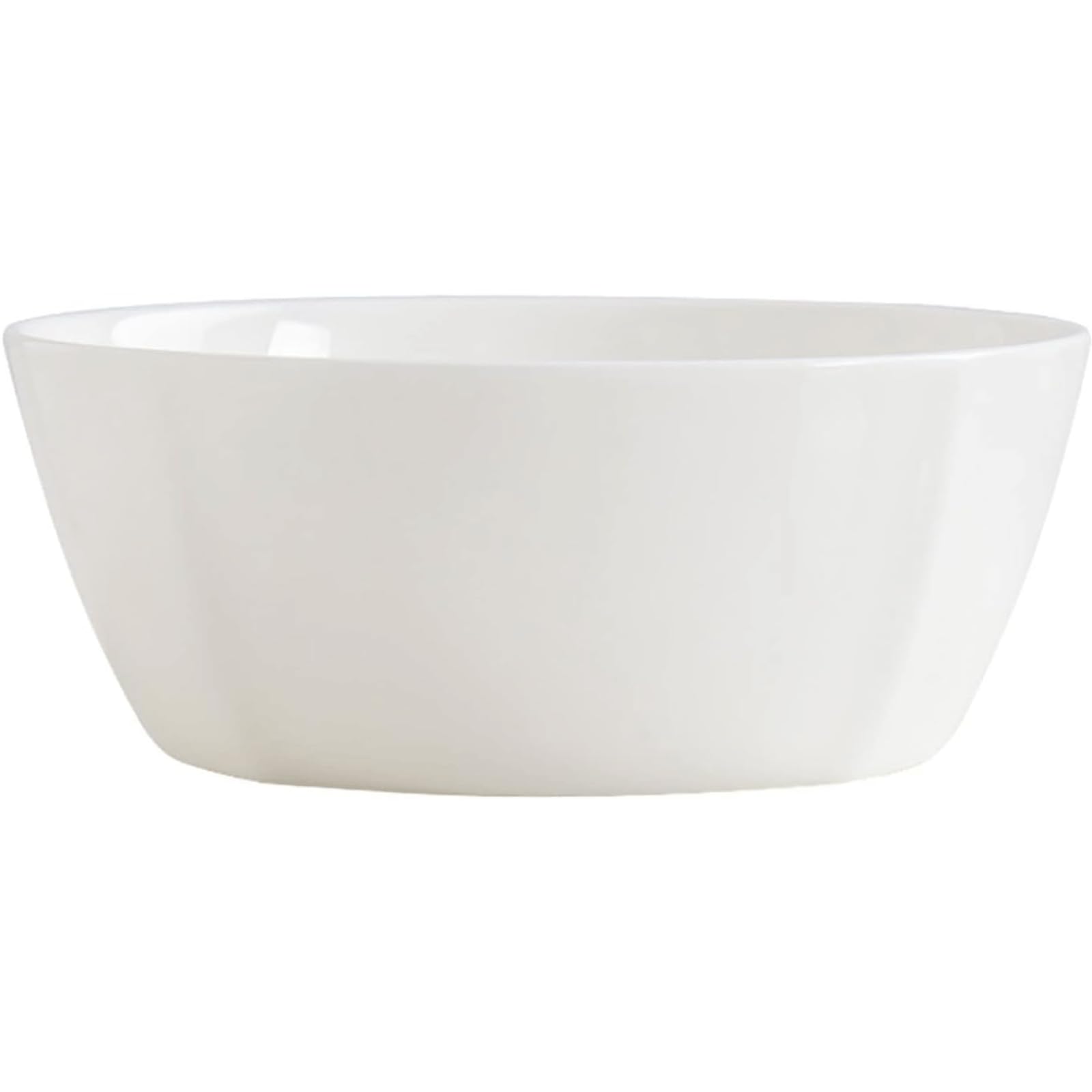 XDAWQP Stackable Salad Bowl White Ceramic Bowl Set for Soup/Cereal/Ramen/Pasta Dishwasher & Microwave Safe Rice Bowl，500ml