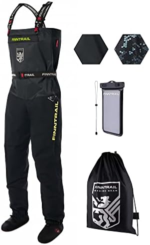 Finntrail waterproof and breathable Stockingfoot waders for men - Specialized ATV & UTV riding gear - Enduro (Graphite, Medium)