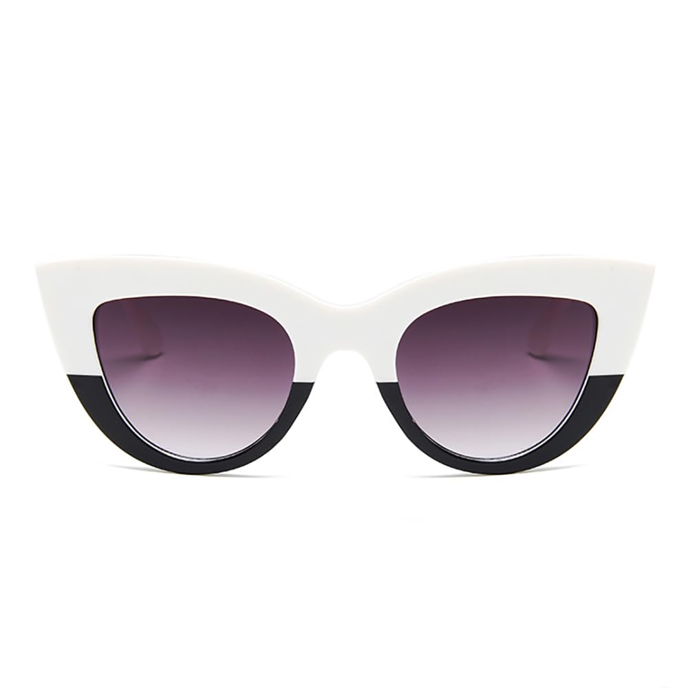Armear Women Retro Cateye Sunglasses Trendy Thick Frame Non Polarized Lens