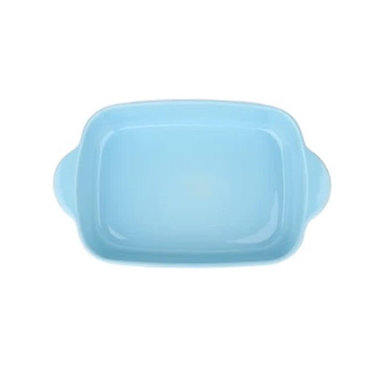Plat de cuisson rectangulaire en céramique avec poignées Pain(Blue,Moyen)