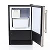 DUURA DCIM15C Crescent Ice Maker Front-Venting for Countertop or Built-in Use No Drain Line Needed, 18-Inches Wide, 15-Lb., Metallic