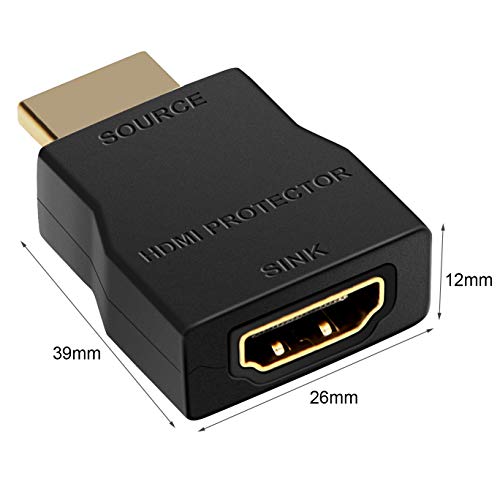 Newcare Hdmi Surge Protector, Mini Portable Hdmi 1.4 Protector For Esd And Surge Protection, Support Hdcp 4K 30Hz - Black #TOP6