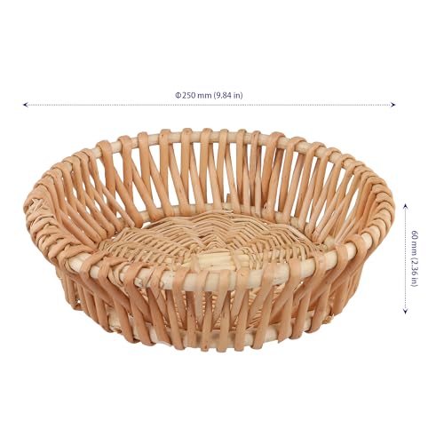 Cesta redonda de mimbre para solucionar el desorden en la encimera y servir pan con estilo 3