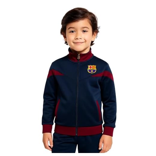Icon Sports FC Barcelona Full-Zip Barça Track Jacket (Youth Medium, Blue)