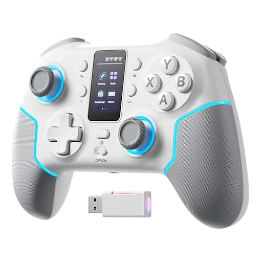 ECHTPower Mando para PC con Pantalla Inteligente, 1000Hz Polling Rate, Hall Gatillos & Joysticks, 1000mAh Batería, Turbo y Vibración Ajustable, PC Controller para PC/Switch/iOS/Android | Ya disponible en tu tienda friki favorita! En mundofriki.es!