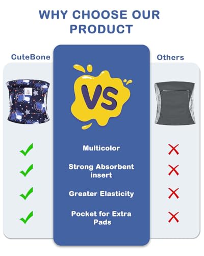 Image of CuteBone Dog Diapers Male 4 Pack Puppy Wraps Reusable Doggie Belly Bands for Male Dogs Small Medium Large
