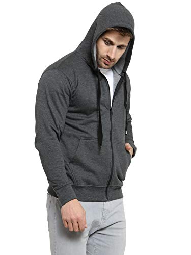 Image of Scott International Men's Solid Cotton Hoodies for Men, Trendy and Comfortable Sweatshirts for Men, Stylish Winter Wear with Hood and Pockets, Fashionable Hooded Sweatshirts