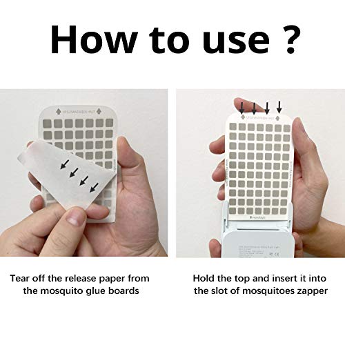 Mosalogic Fly Insect Trap Plug-In Mosquito Killer Indoor 1Pack With 15Pcs Sticky Glue Board, Gnat Moth Catcher Flying Tapper With Night Light #TOP5