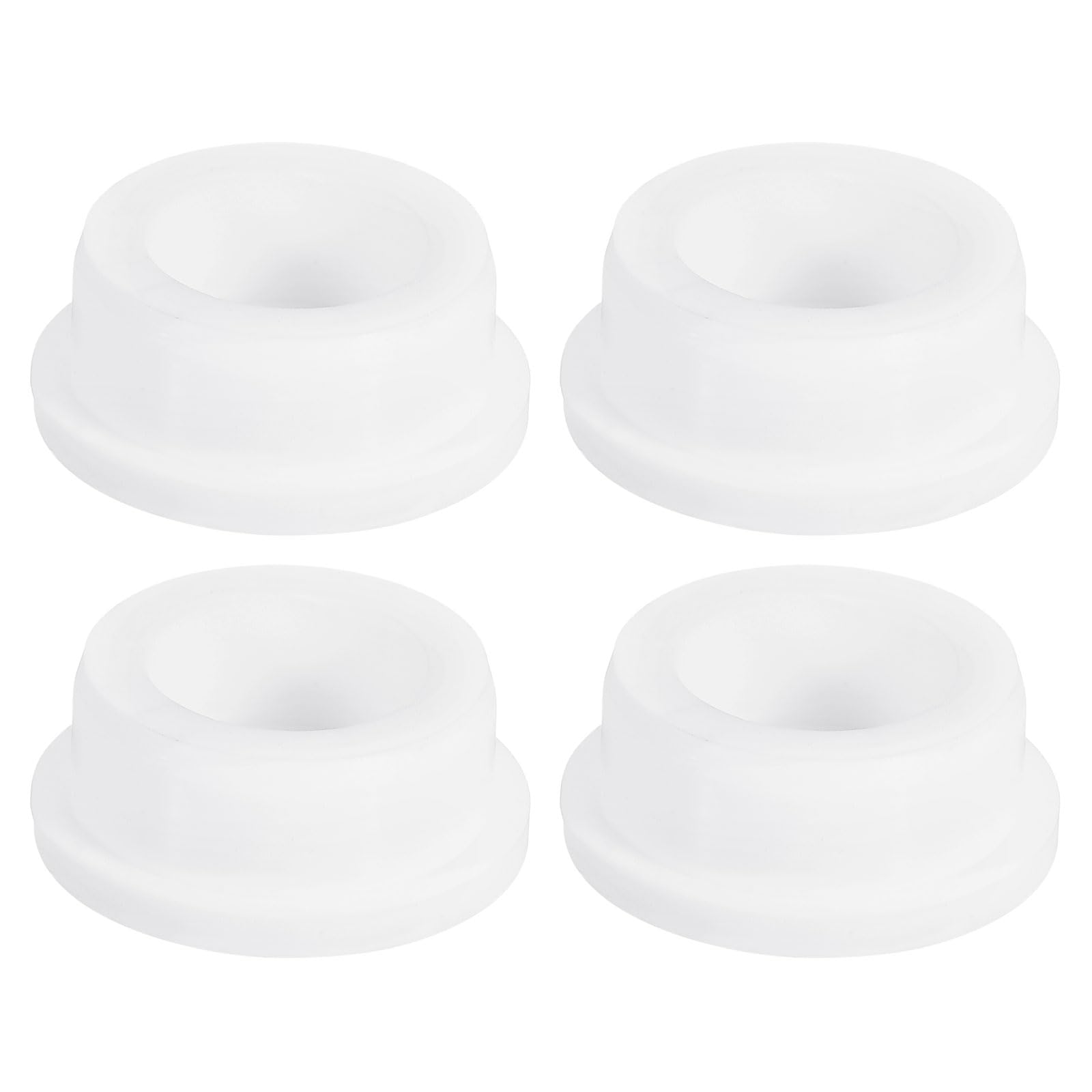 QUARKZMAN Gummistopfen – 4x Weiche T-förmige Silikonstopfen, Passend Für 32–33 Mm Löcher, Weiß, Flexibel & Hitzebeständig