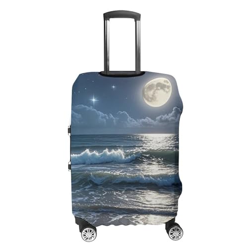 Night Ocean Printed Luggage Cover Protector, Fits 18-32 Inch Luggage4