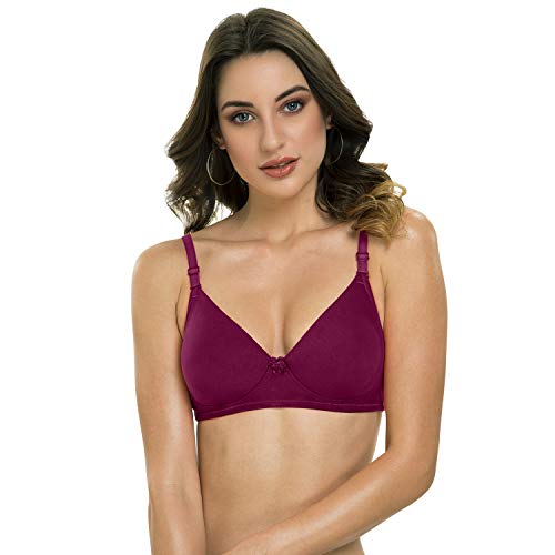 Image of Tweens - Heavily Padded Semi Push-Up Bra - Polyamide Fabric - 3 /4th Coverage, Wireless, Multiway Straps, Seamless - Everyday T-Shirt Bra