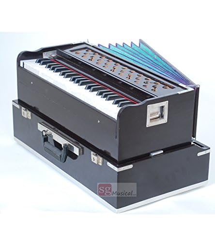 SG Musical - - Harmonium Musical Instrument Store Folding Harmonium Instrument, Harmonium Total 42 Keys,Portable Harmonium, 2 Reeds, Coupler with Bag