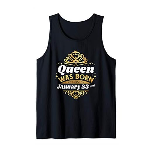 Una reina nació el 23 de enero, en el cumpleaños 23, una lin Camiseta sin Mangas