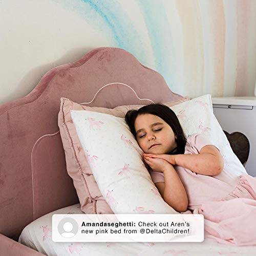 Delta Children Upholstered Twin Bed, Rose Pink - image 5