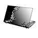 TaylorHe Skins 15,6" Autocollants en vinyle coloré avec motif pour ordinateur portable (38cm x 25,5cm) Laptop Skin vignes, noir, argent