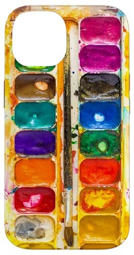 iPhone 14 Watercolor Paints Palette And Paintbrush Painter Artists Case