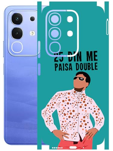 Image of AtOdds Mobile Skin Sticker Wrap | Compatible for VIVO IQOO Z10X (5G) | Scratchproof Matte Finish | Full Coverage for All Sides & Camera Protection (Hera-Pheri)